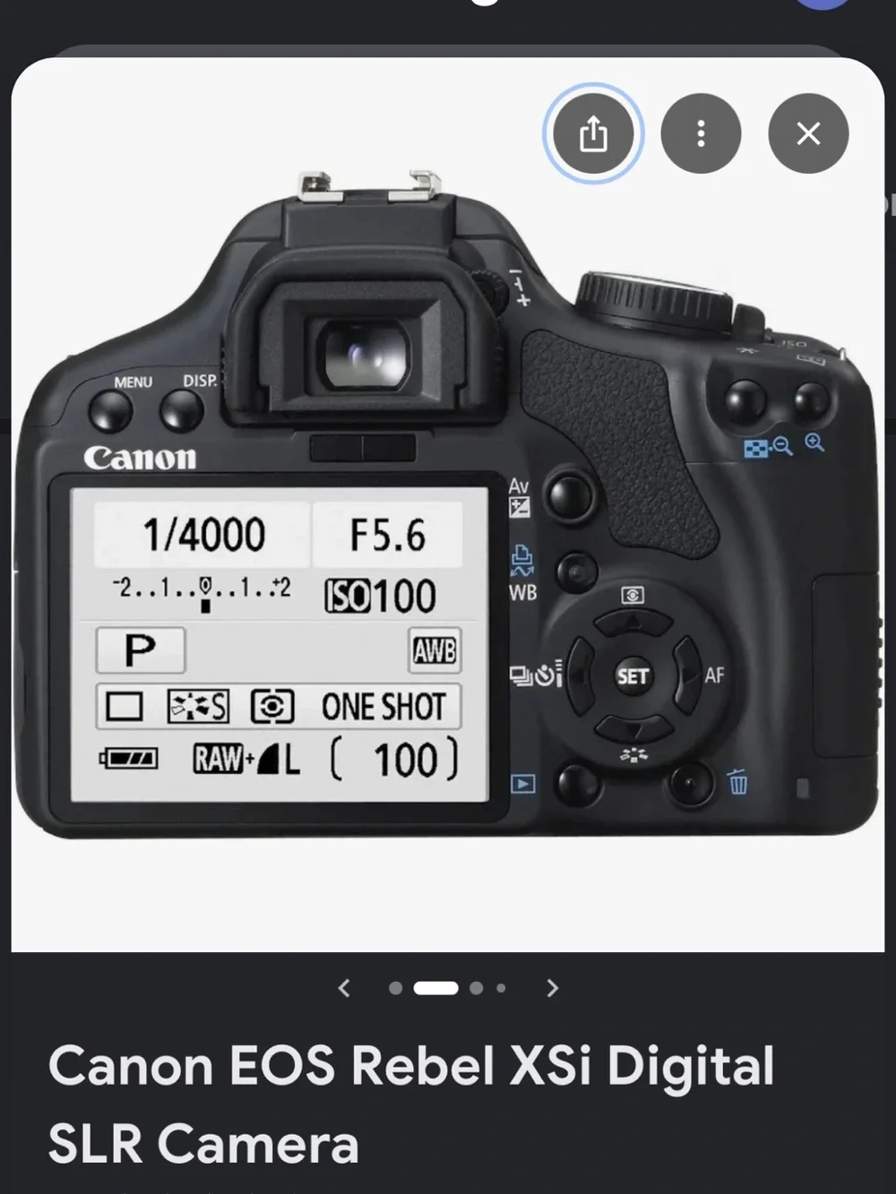 Canon EOS Rebel XSi Digital SLR Camera Kit in black